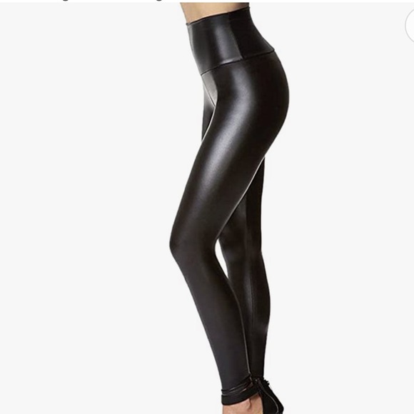 Stretchy Faux Leather Leggings - Medium - Picture 8 of 8